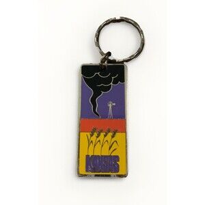 Vintage Brass Keychain Kansas - Tornado by Gift Creations